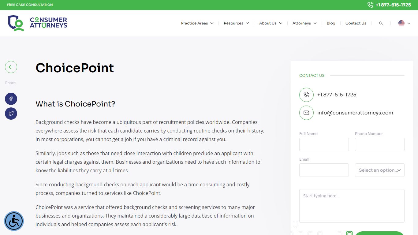 ChoicePoint - Consumer Attorneys